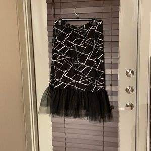 Black & White Pattern Skirt